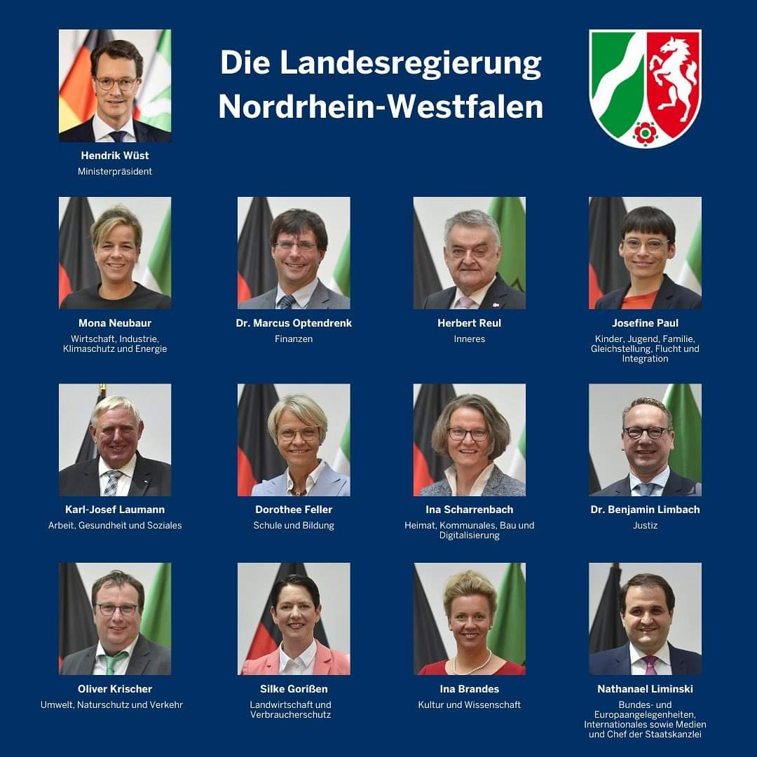 NRW´s erste Schwarzgrüne Regierung: Das ist Wüsts „Zukunftsteam“ – Bekannte CDU-Minister bleiben