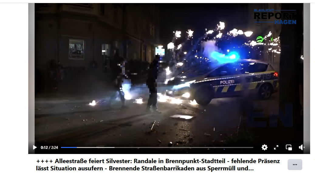 „Alleestraße feiert Silvester“: Randale in Hagener Brennpunktstadtteil – Polizei spricht von friedlichem Jahreswechsel