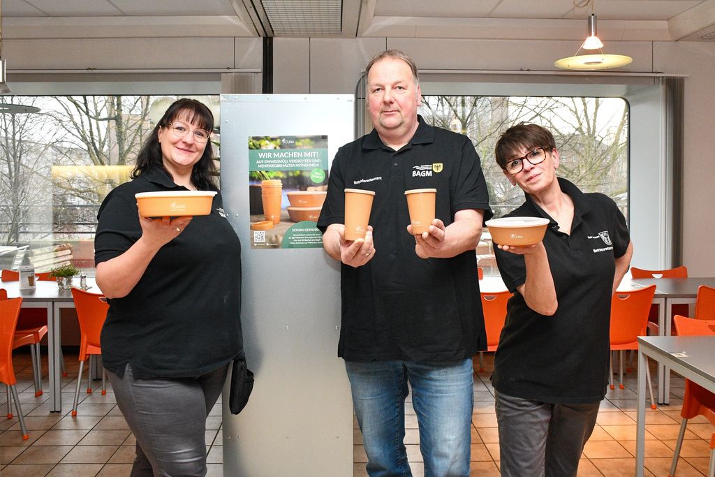 Becher, Terrine, Menüschale: Betriebsrestaurant der Stadt Dortmund bietet jetzt Pfand-Mehrwegsystem an