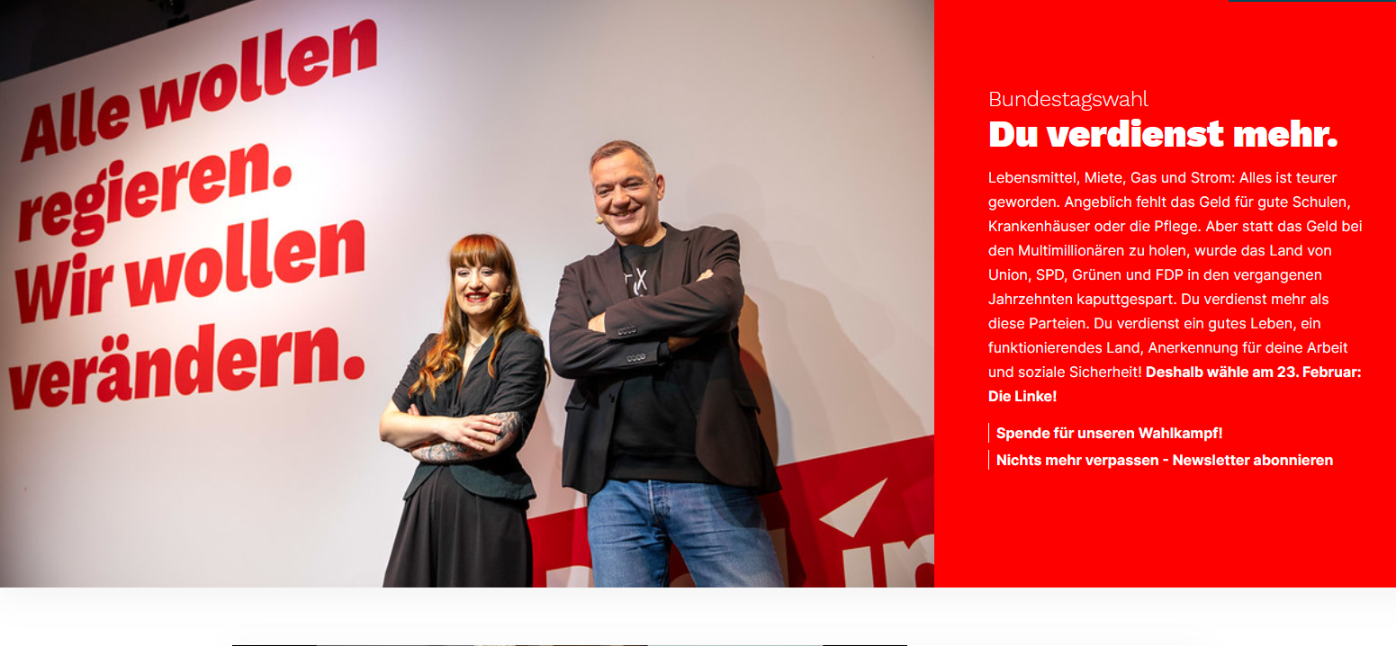 Wiederaufstieg der LINKEN: 1400 € Grundsicherung, Mieterhöhungsverbot, weg mit CO2-Preis, keine Asylrechtänderung Wiederaufstieg der LINKEN: 1400 € Grundsicherung, Mieterhöhungsverbot, weg mit CO2-Preis, keine Asylrechtänderung