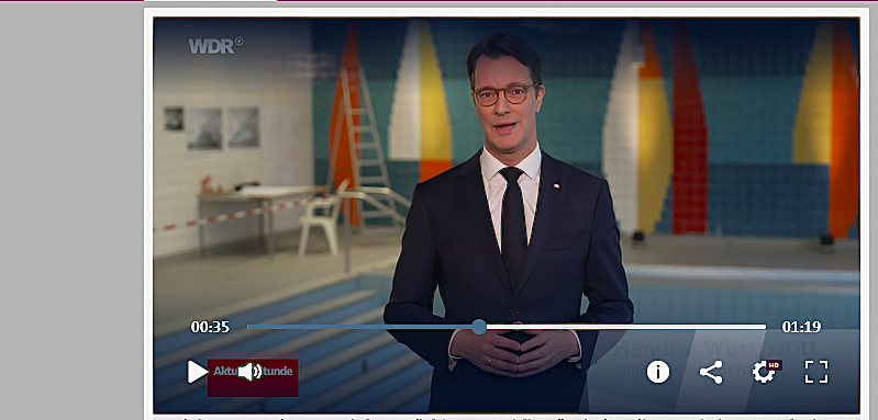 Wüst hält Neujahrsrede in maroder Schwimmhalle und verspricht „spürbare Verbesserungen“