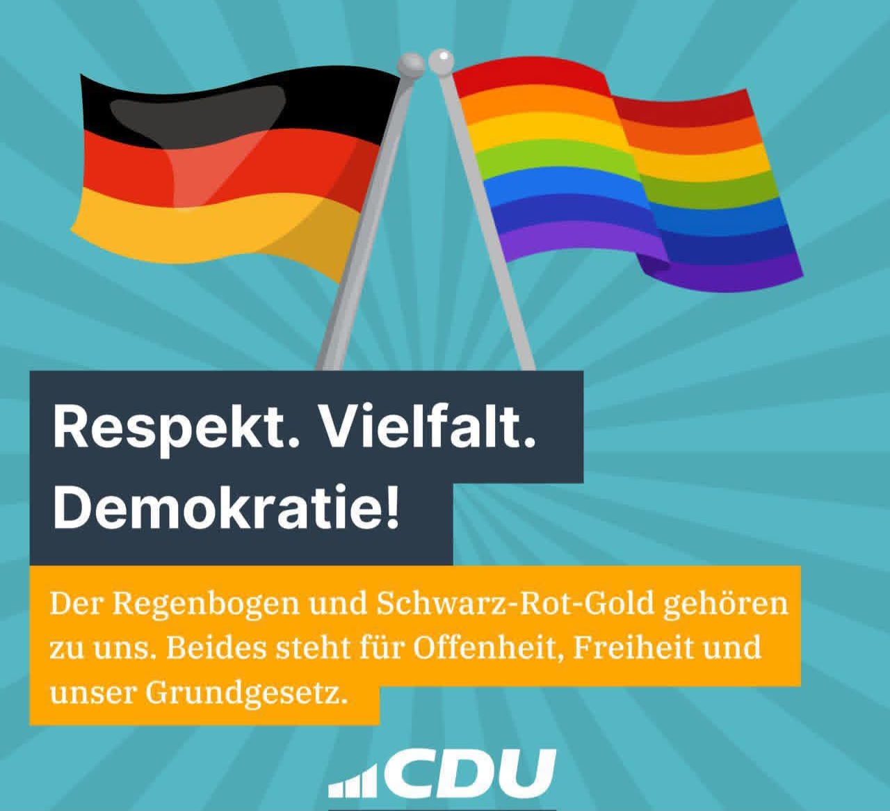 CDU zum Neheimer Treppen-Eklat: „Auch der Regenbogen steht für unser Grundgesetz“